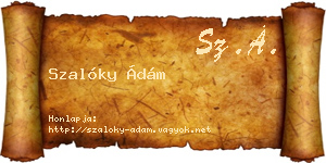 Szalóky Ádám névjegykártya